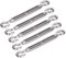 304 Stainless Steel Turnbuckle Hook Double Hooks Wire Rope Tension Shade Sail Hardware Kit (M4)