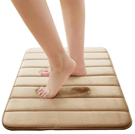 BedLooms Door Mat – Beige 40 x 60 cm Doormats for Bedroom Machine Washbale Super Absorbent Door Mats Non Slip Floor Mat Dirt Trapper Heavy Duty Mat