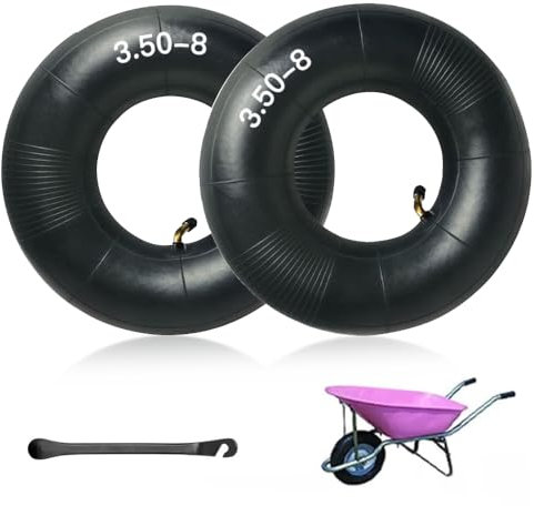BNGXR Camera d'aria Monopattino,Camera D'Aria 3.50 – 8, Spessore Extra Forzato da Gonfiare Gomma Nero Seminatrice Agricolo,Carrello Porta Attrezzi,Componenti per Scooter (2 pezzi)