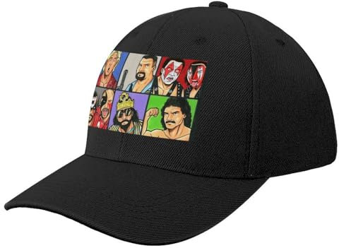 AEIKHAEC Baseballkappe für Wärme Essential 90er Jahre Wrestling Baseballkappe benutzerdefinierte Mütze Schwarze Kappen für Männer und Frauen Modegeschenk
