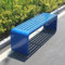 Wetterfeste Outdoor-Bank mit Stahlrahmen, Premium-Parkbank für Garten und Terrasse (119,9 x 40,1 x 45,2 cm, Farbe: Grau)