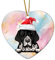 Weihnachtsornamente 2024 Hund erste Weihnachtskatzen hängende Ornamente Haustierporträt Bulldogge Boxer Weihnachtskugel Geschenk Sammlerstück Geschenk für Xmas Party Dekorationen Keramik Herz 7,6 cm