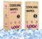 Cooling Body Wipes, 10''x25'' Huge Cooling Towels, 3s Ice Sensation Wipes for Hot Weather, Camping, Gym, Yoga, Marathon, Oversized and Extra-Thick, Individually Wrapped, 12 Count