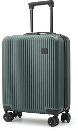 CabinFly Cruisair Ryanair Handgepäck Koffer 55 x 40 x 20 cm Trolley Reisekoffer ABS 4 Räder TSA-Schloss Wizzair Lufthansa Lot (Grün, 55x40x20cm)