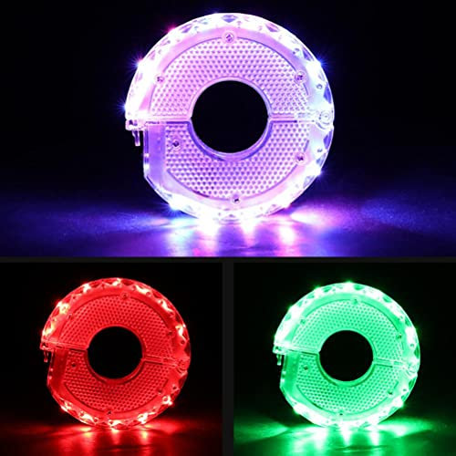 Mrisata Wiederaufladbare Fahrradradlichter, Kühle LED -Fahrradreifen, Fahrradrad -Hub -Leuchten Wiederaufladbar 7 Farben 15 Modi LED -Radfahrscheinleuchten Farbenfrohes Fahrrad (Vibration)