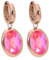 Qudo Creolen TIVOLA small Ohrringe aus rosegold Edelstahl beschichtet (crystal lotus pink delite)