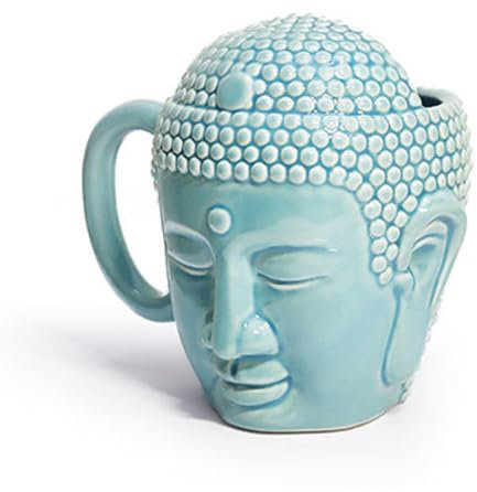 Tasse à café Bouddha - Tasse à café en céramique Bouddha, Tasse à thé à café en céramique tête de Bouddha | Décoration de bureau à domicile Zen et tasse d'eau, tasse à café créative de 4