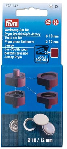 Prym Prym 673142 Kit d'outils pour boutons-pression Jersey 10 et 12 mm Compatible avec Vario Creative Toolm, Violet