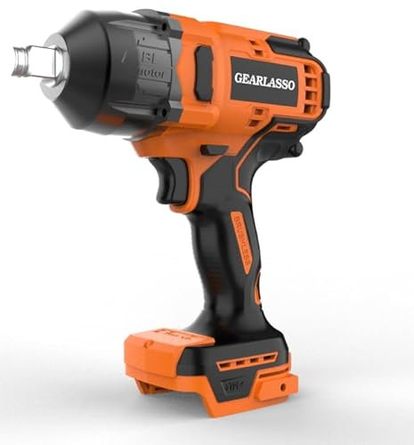 GEARLASSO 1/2 Cordless Impact Wrench 1600Nm(1200Ft-lbs) High Torque Brushless Impact Gun with 2 x 4.0Ah Batteries, 6 Sockets, Charger, Extension Bar, Variable Speeds for Home/Car/Truck/RV/Mower