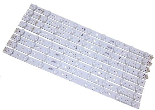 EUETVEXERK 8 unids/lote (4 * R, 4 * L) tiras de retroiluminación LED compatibles for LG 50 V18 Admiral REV1.3-2 6 R/L-type 6916l-3135A /3136A Tira de luz para TV