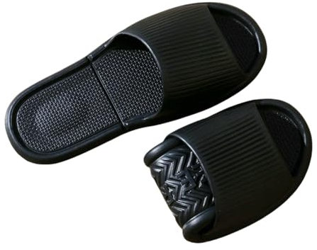 WYYFCBD Ciabatte Slipisti da Viaggio Pieghevoli per Donne, Viaggi Portatili, Spiaggia Anti -Slip, d'Affari Uomini, Hotel, Pantofole La Doccia-nero-44-45