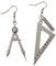 Unique Spoon Fork Earrings Casual Triangles Ruler Earrings Asymmetric Earrings Birthday for Families Coworkers
