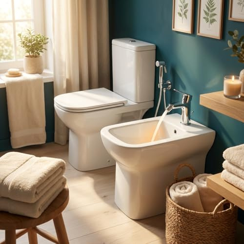 Bidet filomuro in ceramica colore bianco – Piccolo | Gravena
