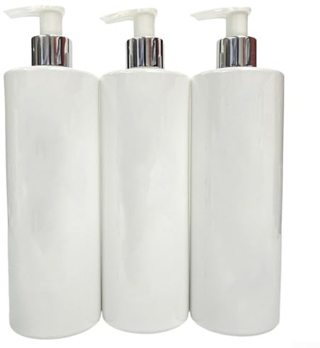 3PCS 500ml PET Pump Bottles Empty and Refillable for Shampoo, Conditioner, Shower Gel, Lotion, Mouthwash and Dish Soap Storage at Home or Travel
