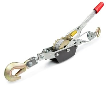 DIKKAC 4-Ton Hoist Ratchet Hand Lever Puller, Heavy Duty Hand Puller Come Along 2 Hooks Cable