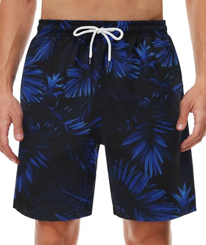 SIHOHAN Badehose für Herren - Schnelltrocknend Badeshorts | Männer Atmungsaktiv Schwimmhose wasserdichte Boardshorts mit Meshfutter und Verstellbarem Tunnelzug