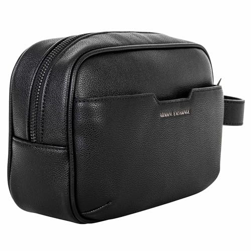 Armani Exchange A|X Men's Essential, Alex, sustainable, embossed silver logo Beauty Black