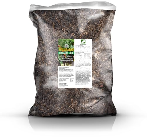 GREEN24 Komposterde Organic Linie – 10L torffreies Kompost Spezialsubstrat für organisches Urban Gardening