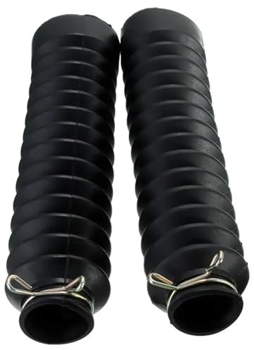 Motorrad Gabel 2 stücke Gabel Faltenbalg Vorne Schwarz Universal Motorrad Gummi Abdeckung Staub Gamaschen Stiefel Wasserdicht