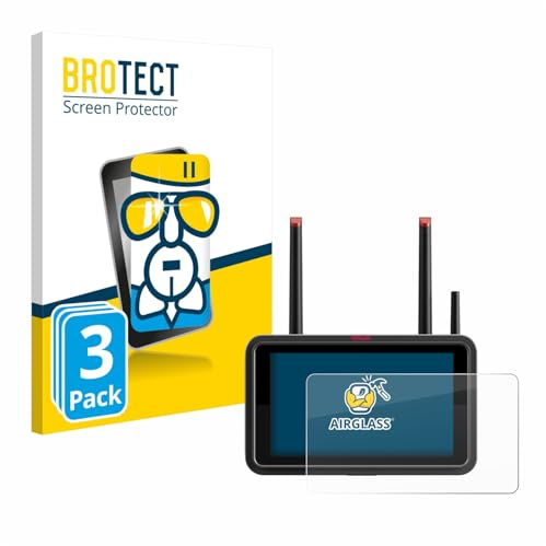 BROTECT Schutzglas für Atomos Ninja TX | 3 Stück Transparenter Displayschutz Made in Germany Schutzfolie Panzer Folie Glas 9H Anti-Fingerprint Einfache Montage Clear