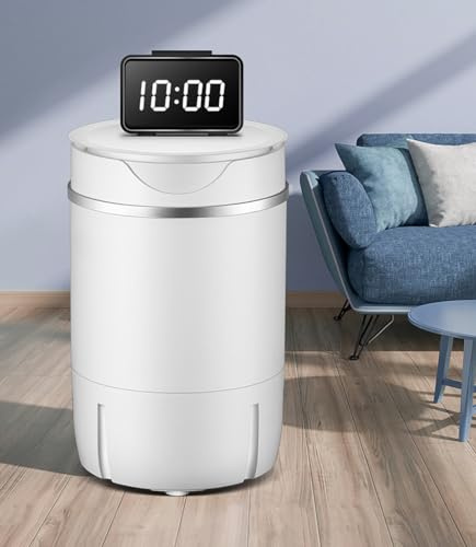 Lavatrice portatile compatta 2 in 1 da 8 kg con centrifuga, lavatrice semiautomatica per dormitori, appartamenti, design salvaspazio