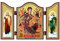 NKlaus 1448 Gottesmutter All Königen Holz Triptychon Orthodox Ikone Vsecarica