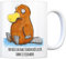 trendaffe Kaffeebecher mit Schnabeltier Motiv und Spruch: Nur ein paar Stunden blöd gucken, dann ist Feierabend
