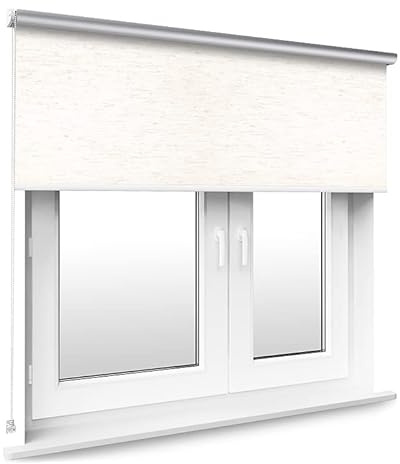 Cream/Natural Thermal Blackout Window Roller Blind Available in 16 Width Sizes, 60cm wide (+ 4.5cm fittings)