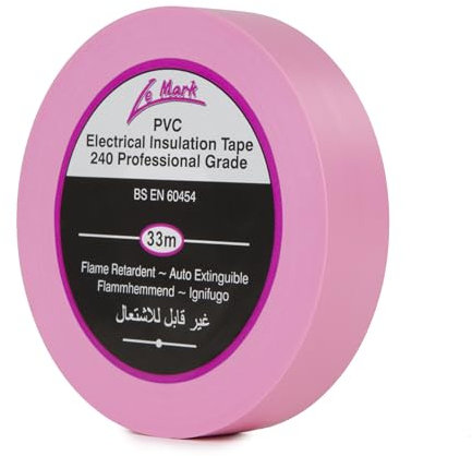 Le Mark Cinta Eléctrica PVC Rosa 33 m x 19 mm