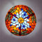 ACMHNC Tiffany Deckenleuchte Mit Handgefertigte Libelle Glas Lampenschirm,Unterputz Barock Rund Deckenlampe Vintage,Tiffany Lampe Retro Für Wohnzimmer Schlafzimmer Esszimmer Flur Loft, E27, 40CM
