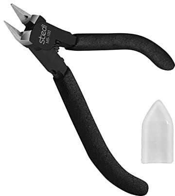 Stedi 4.8-inch Model Nipper, Model Tools with Sharp Thin Blade and Blade Case Plastic Model Accessories, Sprue Cutter for Gundam Building Repairing and Fixing, Black
