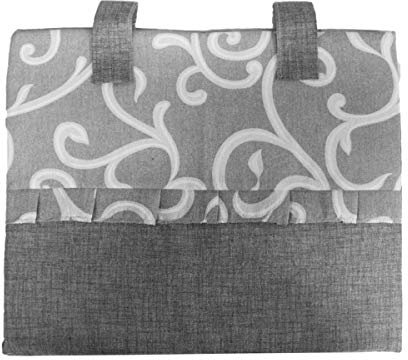 Russo Tessuti Copriforno Copri Forno Cucina 46x35 B&A Fantasia Ghirigori Beige Grigio Nero -Grigio