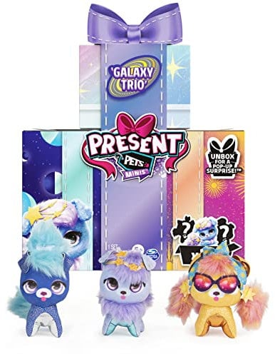 Present Pets Minis, Galaxy Trio Plüschtiere, 7,6 cm, für Mädchen ab 5 Jahren, 3er-Pack