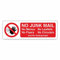 No junk mail no menus no leaflets letterbox sign - Size 150mm x 39mm - Self adhesive vinyl sticker - Prevents unwanted junk mail (1)