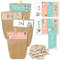 Papierdrachen Adventskalender zum Befüllen - 24 Geschenktüten und 24 Zahlenaufkleber und Klammern - Motiv Matheaufgaben - zum selber füllen und basteln - Weihnachten - Mini Set Nr 273