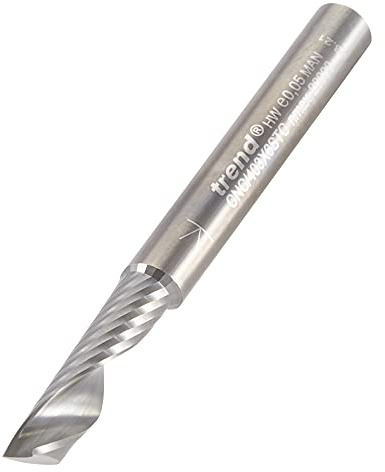 Trend O Flute Spiral Up-Cut Router Cutter, 6mm Shank, 6mm x 22mm Carbide | Solid Tungsten Carbide O Flute Cutter For Clean CNC Routing In Wood, Plastics And Composites, CNC/403X6STC