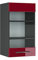 Vicco Küchenglasschrank Fame-Line, Glashängeschrank, Bordeaux Hochglanz/Anthrazit, 40 cm