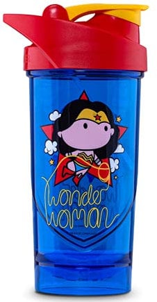 Shieldmixer Hero Pro Classic Shaker for Whey Protein Shakes and Pre Workout, BPA Free, 700 ml, Wonder Woman Mini