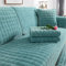 Sofa überzug Dicker Plüsch Schonbezug Sofabezug Gesteppte Sofa Sitzkissen Couchbezüge rutschfeste Sofaschoner Vor Haustieren Winter (Grün,70 × 210 cm)