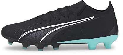 PUMA Herren Ultra Match FG/AG Fussballschuh, Black White-Elektro Aqua, 47 EU