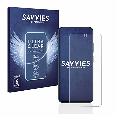 savvies Protector Pantalla para Xiaomi Redmi Note 11S (6 Unidades) Película Ultra Transparente