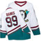 Mighty Ducks Jersey Movie Eishockey Trikot S-XXL Charlie Conway #96 Adam Banks #99 90S Hip Hop Kleidung für Party, #99 Weiß, Klein