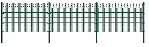 Doppelstabmattenzaun MORATA Kreis Höhe: 120 cm/Länge: 10 m ohne Eckpfosten I Gartenzaun, Mattenzaun