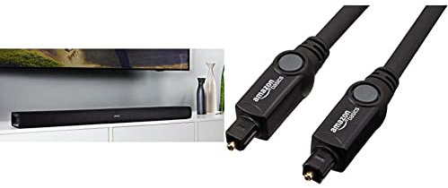 Denon DHT-S216 Barre de Son avec DTS Virtual:X et Bluetooth & Amazon Basics Câble Optique Audio numérique TOSLINK 3 m