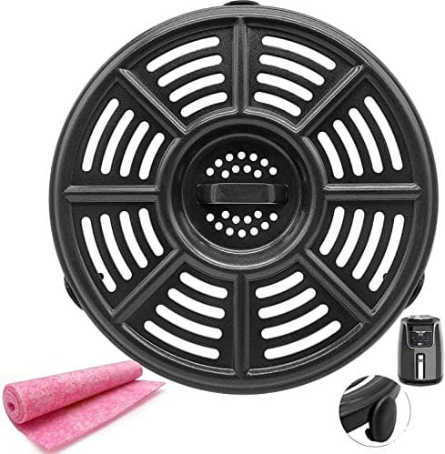 4QT Air Fryer Grill Pan for Ninja AF100 to AF150 Air Fryers, Upgraded 8.2IN Air Fryer Grill Crisper Plate Grate for Ninja FD401 Foodi Pressure Foodi OP300 to OP500, Nonstick, Dishwasher Safe