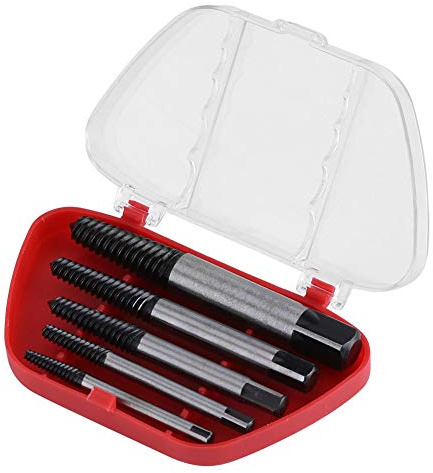 5 Stück Gebrochene Schraubenausdreher Schraubenausdreher Ausdreher Tornillos Bit Beschädigt Abisoliert und Schrauben Fastners Zum Entfernen von Ausdrehwerkzeug 4mm-18mm mit Koffer