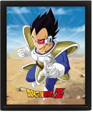 Pyramid 3D Dragon Ball Z Lens Frame - Saiyan Geat Ape Transformation - Echter Bewegungs- und Tiefeneffekt - Premium-Dekoration Officially licensed - 25,5 x 20,5 cm