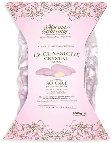 CONFETTI MAXTRIS CRYSTAL ALMONDS Busta da 1 KG ROSA