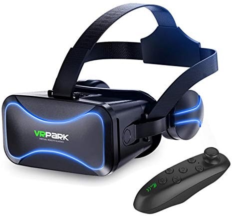 Auriculares inalámbricos VR, gafas VR Color Vision para niños, auriculares de realidad virtual 3D VR Set de juegos Gafas VR Gafas Control remoto para niños y adultos jugar Delr