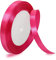 Ruban Satin Rose Vif 10mm, 23 mètres Rubans de Tissu pour Emballage Des Cadeaux, Artisanat, Bouquets, Projets de Couture, Anniversaire et Mariage Gâteau Décoration